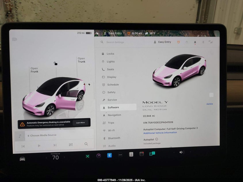 2023 Tesla Model Y Awd/Long Range Dual Motor All-Wheel Drive VIN: 7SAYGDEE2PA041509 Lot: 43777949