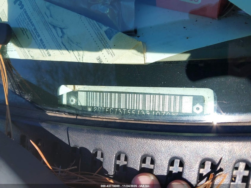 2GTEC13T551391070 2005 GMC SIERRA photo no. 9