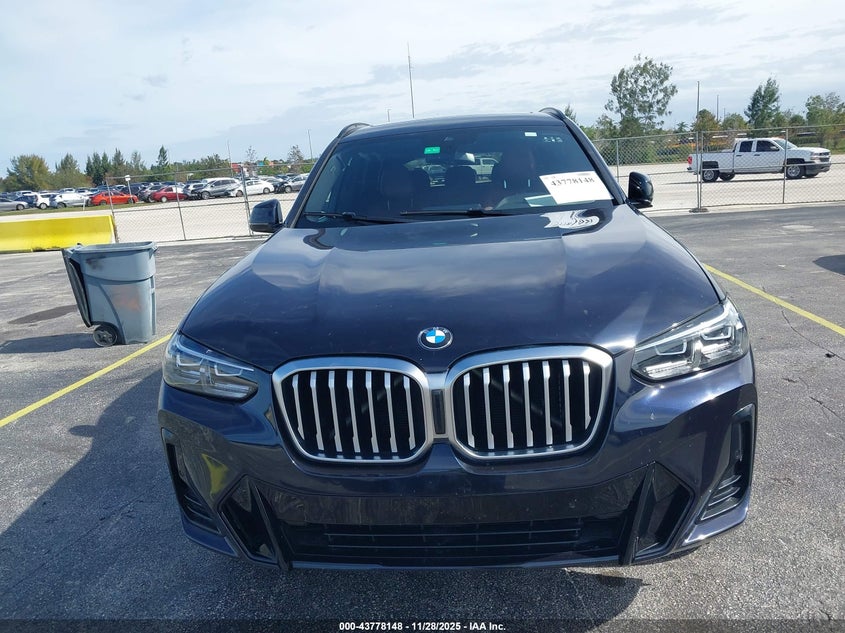 2022 BMW X3 Sdrive30I VIN: 5UX43DP07N9K72004 Lot: 43778148