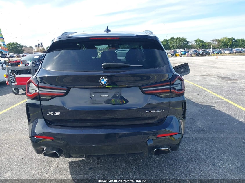 2022 BMW X3 Sdrive30I VIN: 5UX43DP07N9K72004 Lot: 43778148