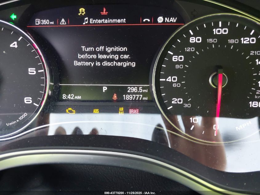 2014 Audi A6 3.0 Tdi Premium Plus VIN: WAUHMAFCXEN037370 Lot: 43778200