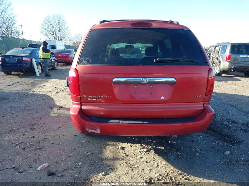 2001 Chrysler Town & Country Lxi VIN: 2C4GP54L51R163696 Lot: 43778235
