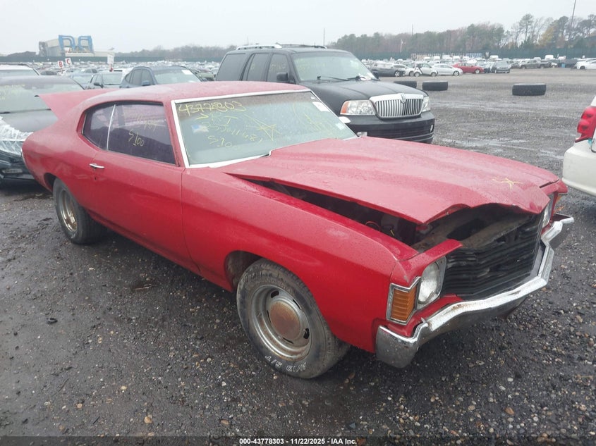 1972 CHEVROLET CHEVELLE Red VIN: 1C37J2B679467