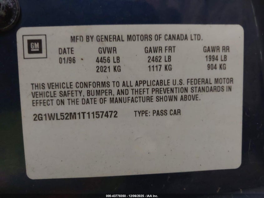 2G1WL52M1T1157472 1996 CHEVROLET LUMINA photo no. 9