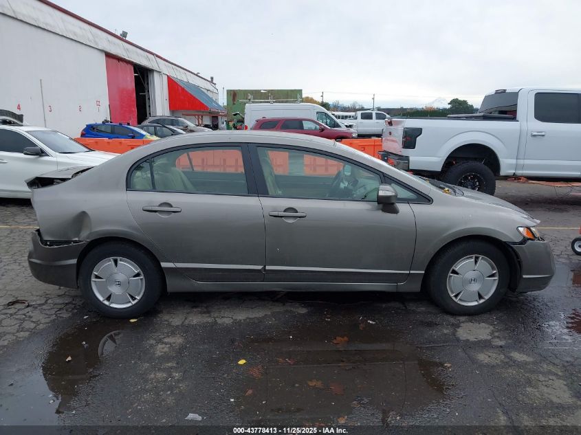 2007 Honda Civic Hybrid VIN: JHMFA36287S022598 Lot: 43778413