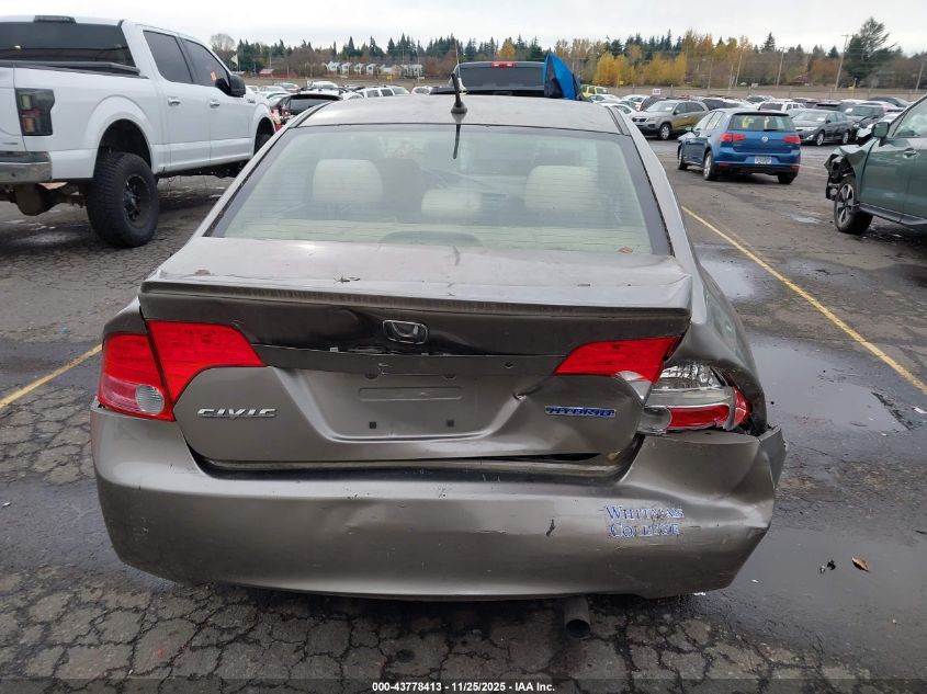 2007 Honda Civic Hybrid VIN: JHMFA36287S022598 Lot: 43778413