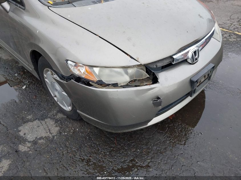 2007 Honda Civic Hybrid VIN: JHMFA36287S022598 Lot: 43778413