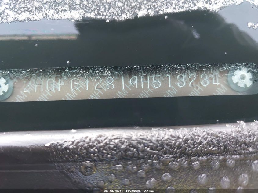 2009 Honda Civic Ex VIN: 2HGFG12819H513234 Lot: 43778741