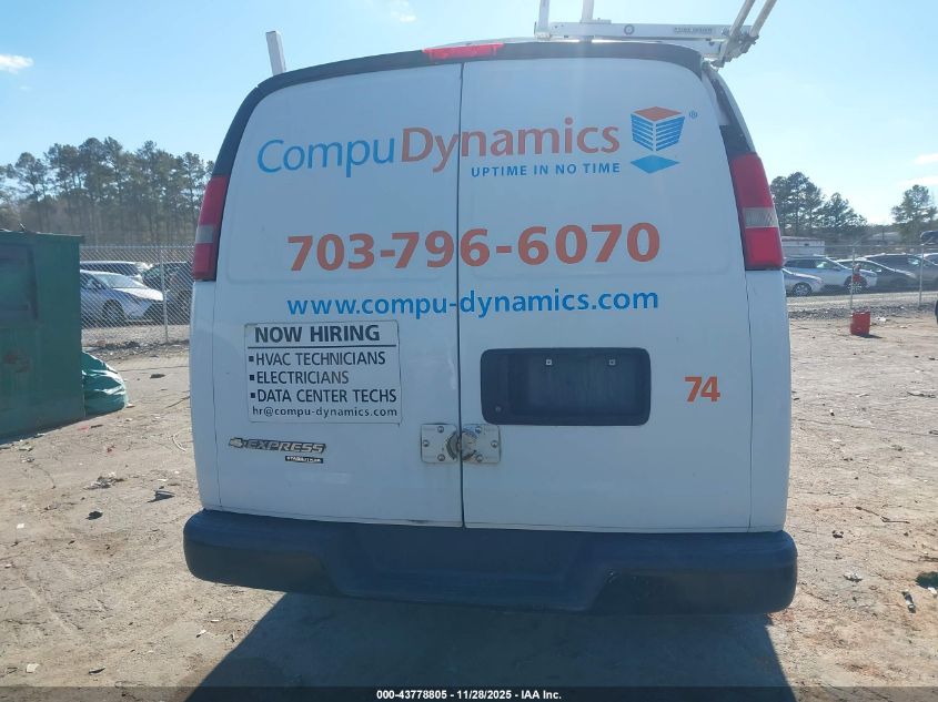 2014 Chevrolet Express 2500 Work Van VIN: 1GCWGFBA2E1128062 Lot: 43778805