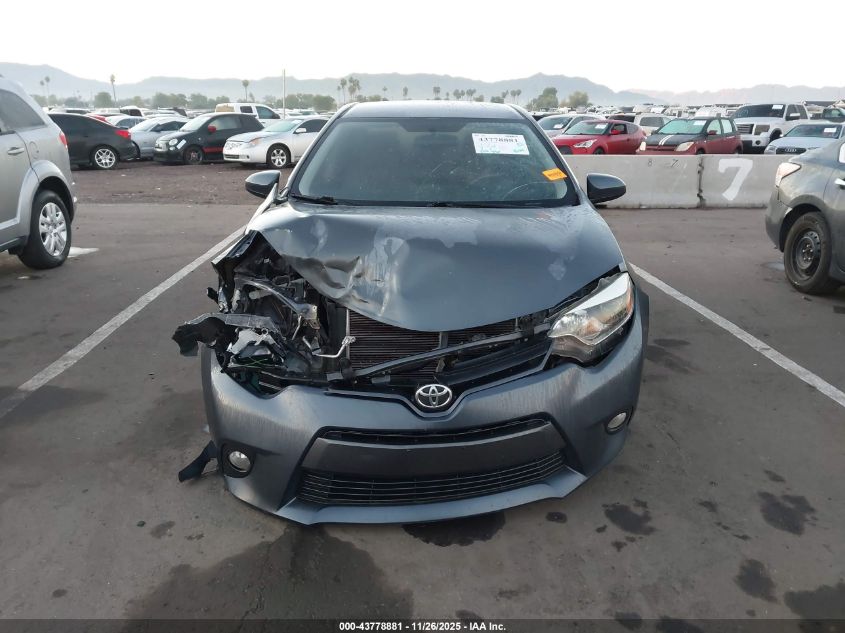 2015 Toyota Corolla Le Eco Plus VIN: 5YFBPRHE8FP178651 Lot: 43778881
