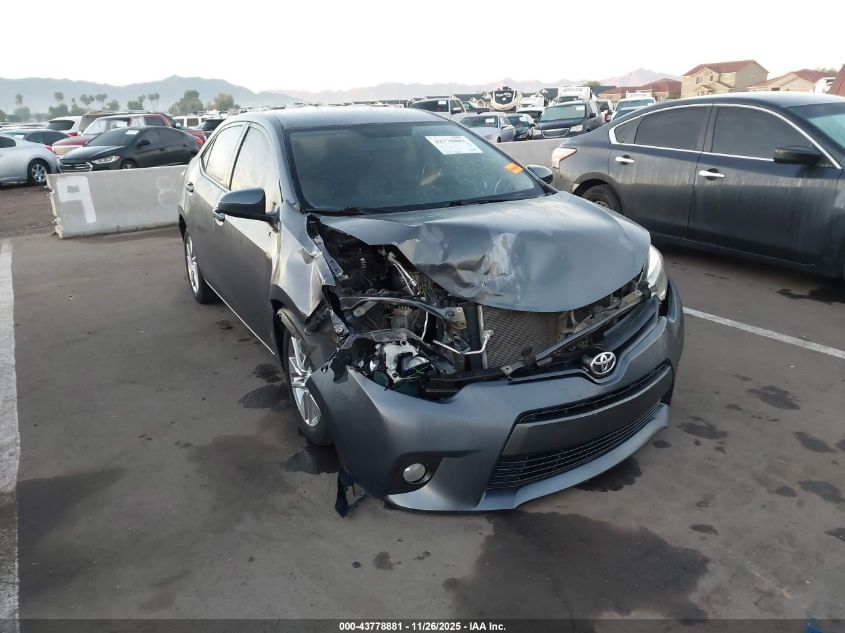 2015 Toyota Corolla Le Eco Plus VIN: 5YFBPRHE8FP178651 Lot: 43778881