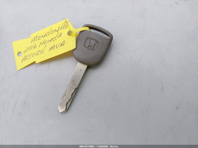 2006 Honda Accord 2.4 Vp VIN: 1HGCM56176A111535 Lot: 43778883