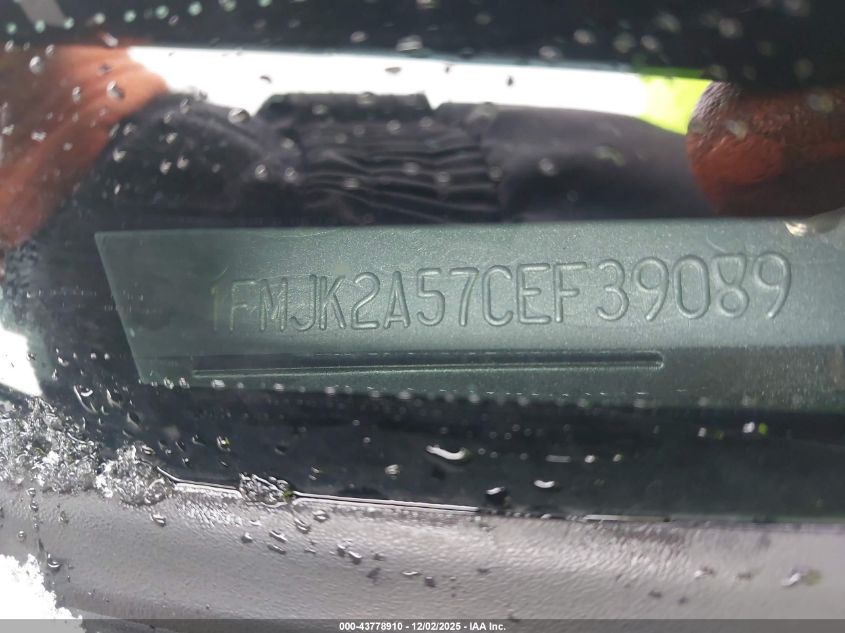 2012 Ford Expedition El Limited VIN: 1FMJK2A57CEF39089 Lot: 43778910