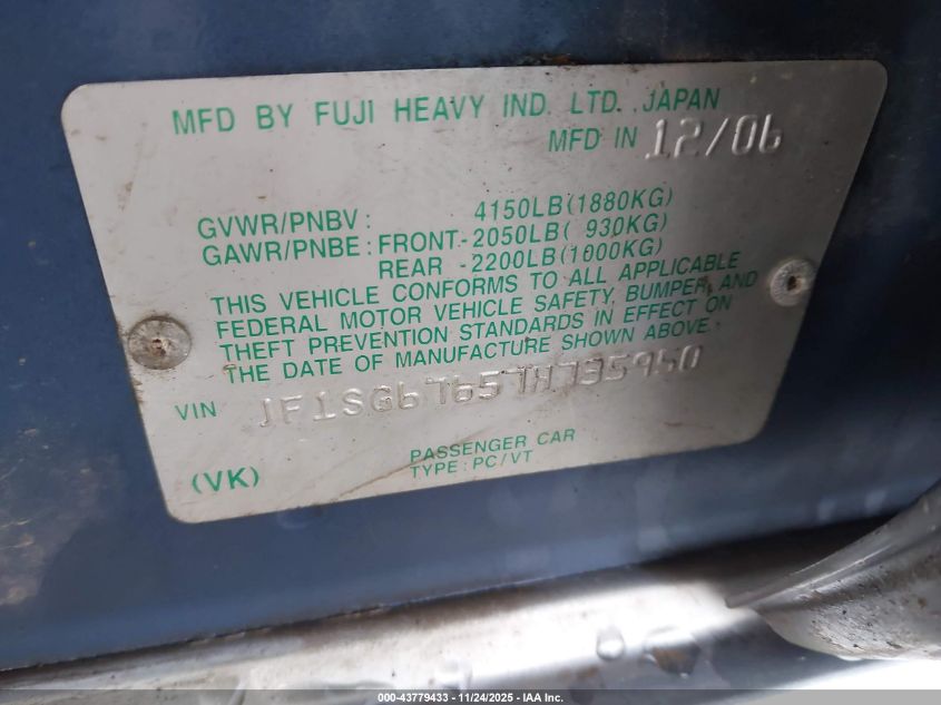 2007 Subaru Forester 2.5X L.l. Bean Edition VIN: JF1SG67657H735950 Lot: 43779433