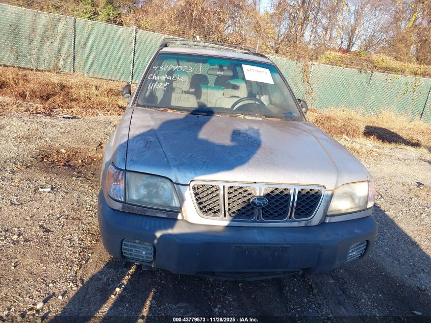 2002 Subaru Forester L VIN: JF1SF63502H732351 Lot: 43779573