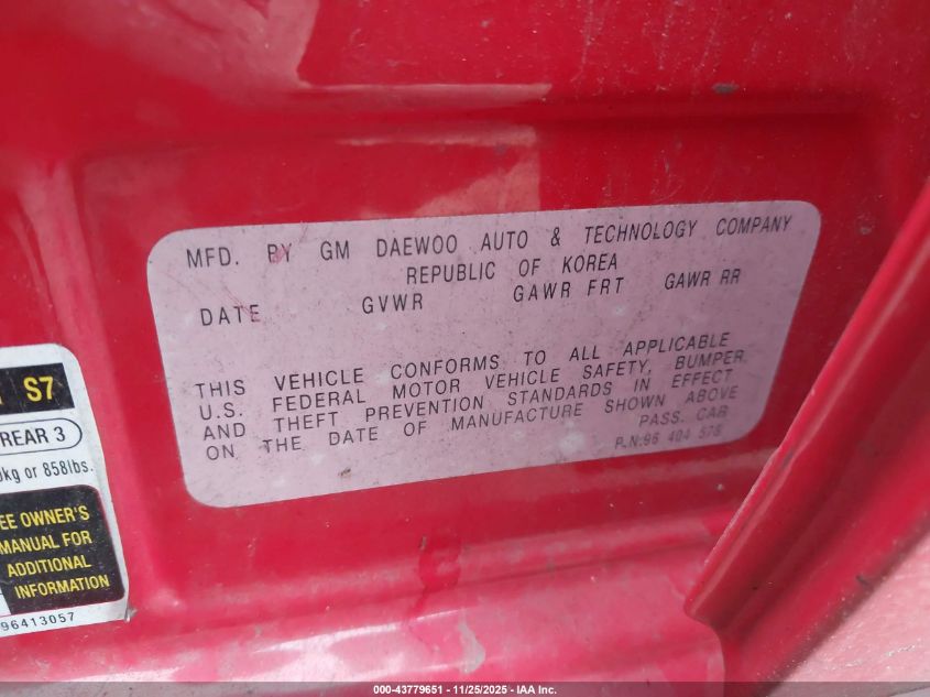 2004 Chevrolet Aveo Ls VIN: KL1TJ62684B165679 Lot: 43779651