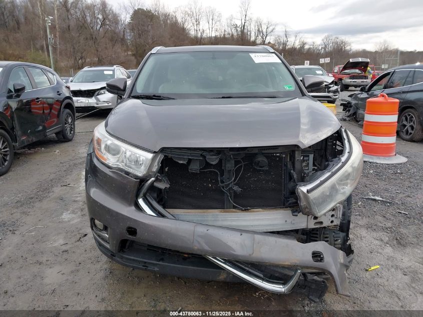 2016 Toyota Highlander Limited V6 VIN: 5TDDKRFHXGS303050 Lot: 43780063