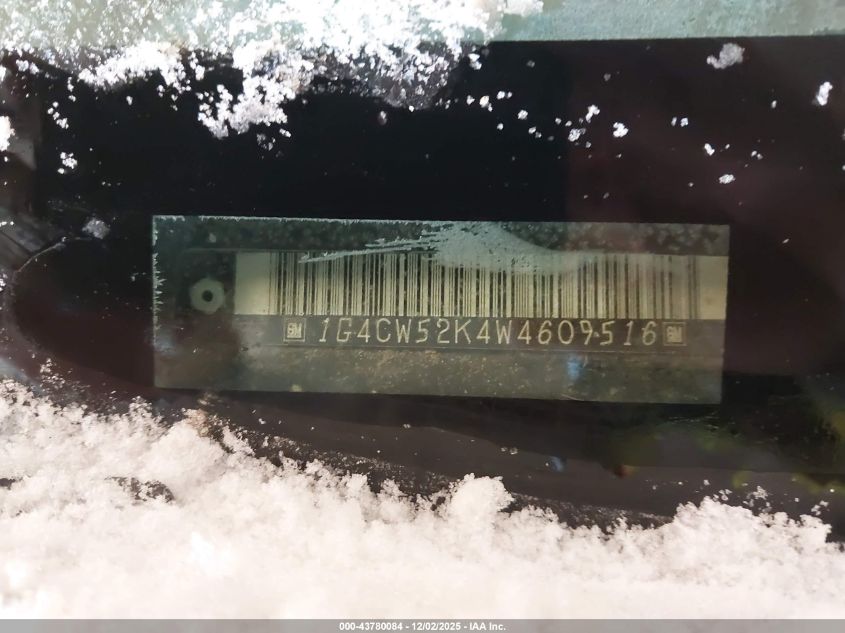 1998 Buick Park Avenue VIN: 1G4CW52K4W4609516 Lot: 43780084