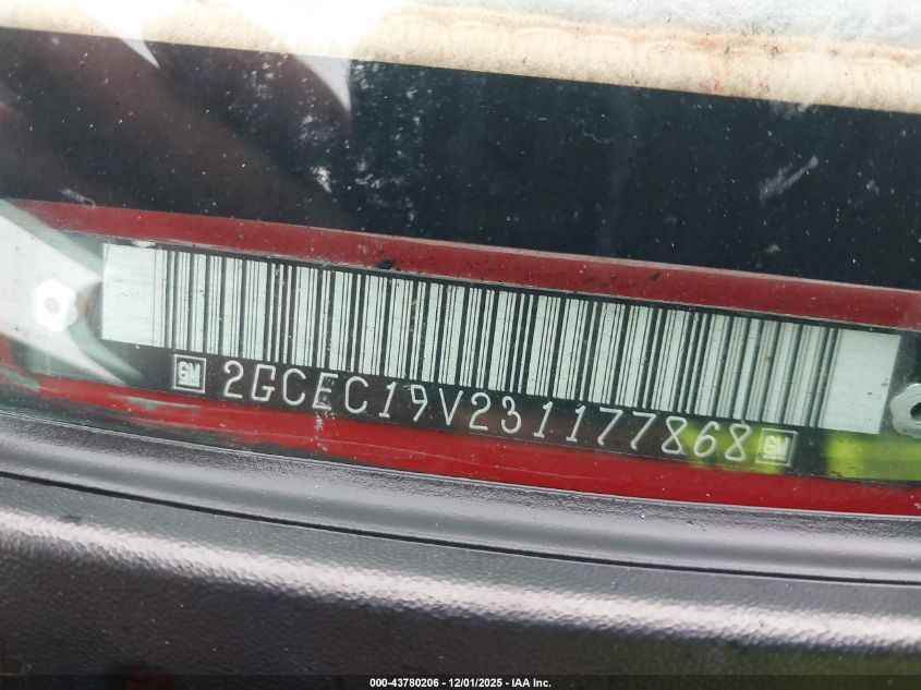 2003 Chevrolet Silverado 1500 Ls VIN: 2GCEC19V231177868 Lot: 43780206