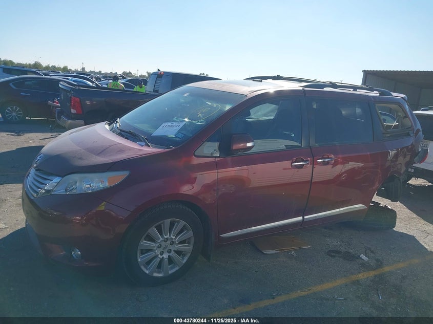 2013 Toyota Sienna Limited V6 7 Passenger VIN: 5TDYK3DC8DS288565 Lot: 43780244
