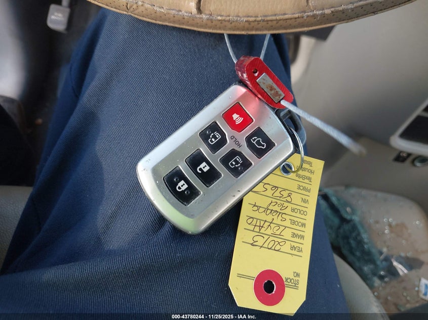 2013 Toyota Sienna Limited V6 7 Passenger VIN: 5TDYK3DC8DS288565 Lot: 43780244