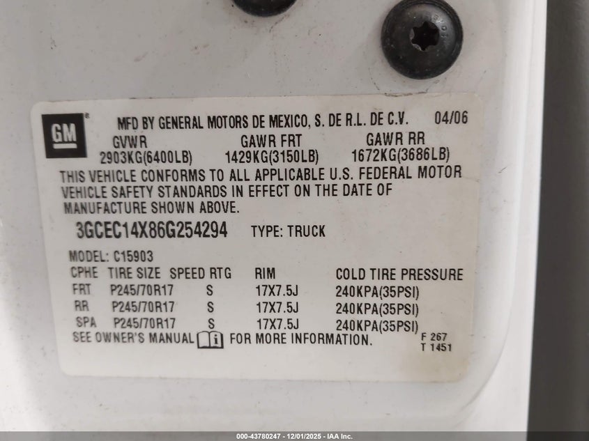 3GCEC14X86G254294 2006 CHEVROLET SILVERADO photo no. 9