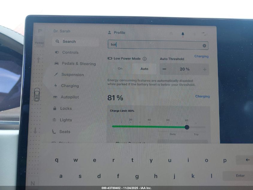 2024 Tesla Model X Long Range VIN: 7SAXCDE54RF440628 Lot: 43780402