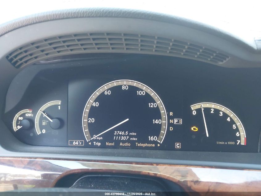 2009 Mercedes-Benz S 550 4Matic VIN: WDDNG86X09A267107 Lot: 43780416