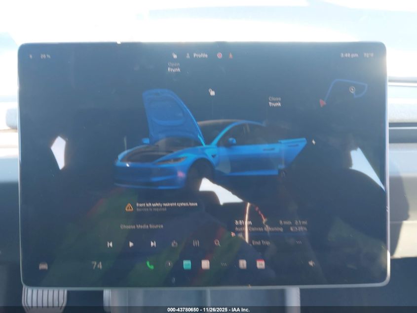 2025 Tesla Model 3 Long Range Rear-Wheel Drive/Standard VIN: 5YJ3E1EA4SF062494 Lot: 43780650