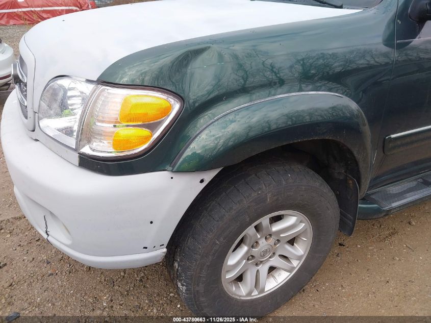 2001 Toyota Sequoia Limited V8 VIN: 5TDBT48AX1S018086 Lot: 43780663