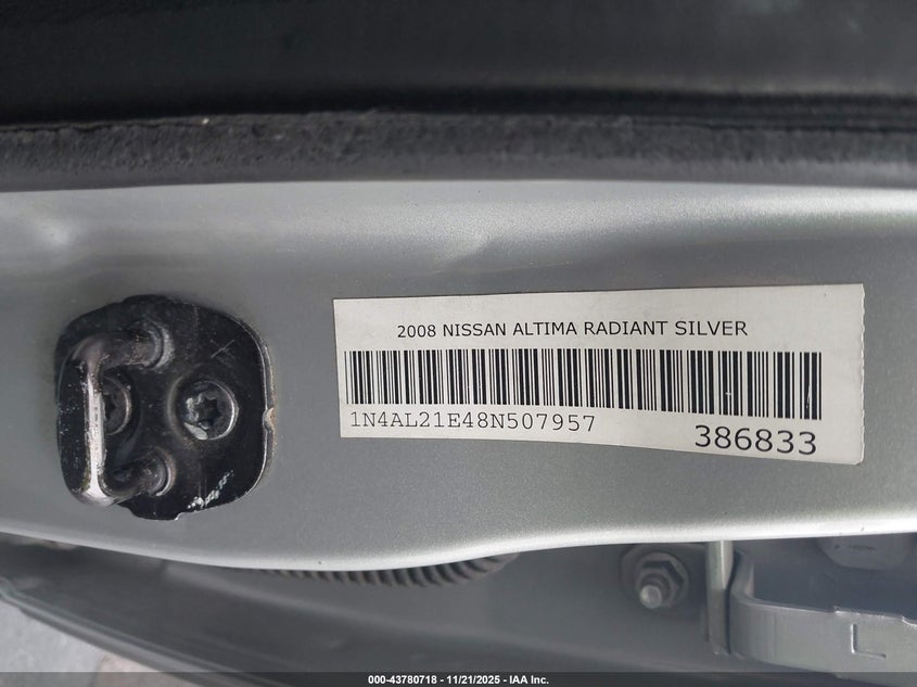 1N4AL21E48N507957 2008 NISSAN ALTIMA photo no. 9