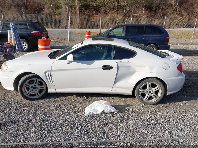 2003 Hyun Tiburon Gt 5-Speed Gt V6 VIN: KMHHN65F53U028955 Lot: 43780730