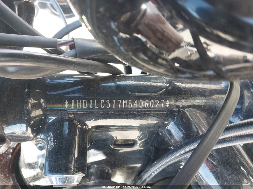 2021 Harley-Davidson Xl1200 X VIN: 1HD1LC317MB406027 Lot: 43781131