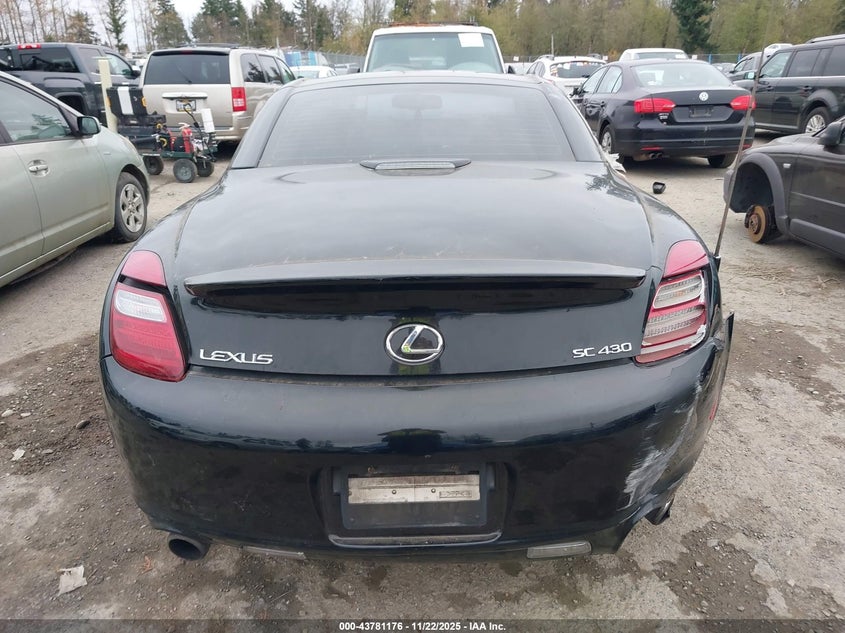 2006 Lexus Sc 430 VIN: JTHFN48Y869002062 Lot: 43781176