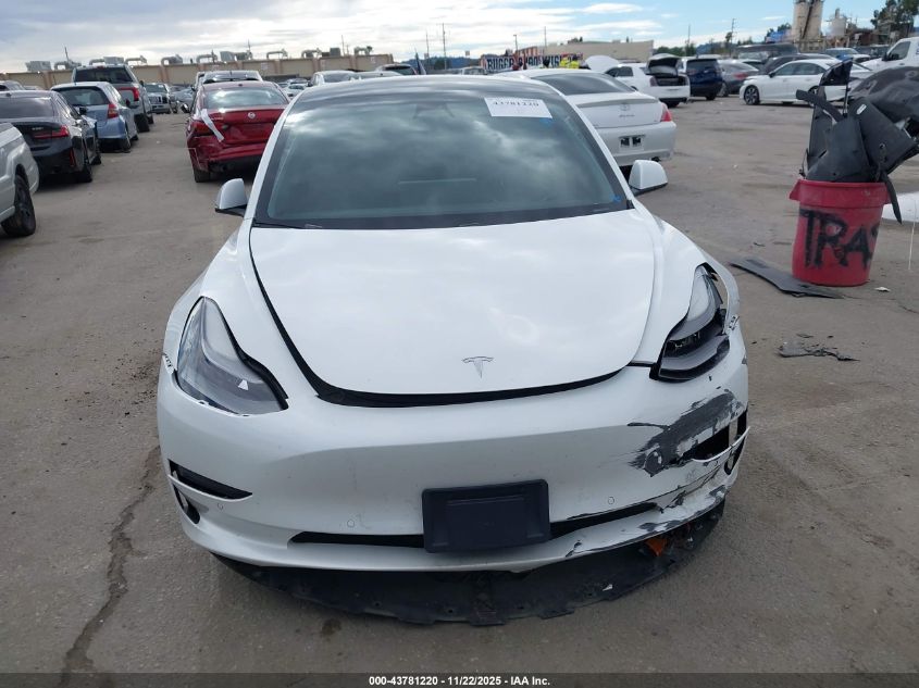 2021 Tesla Model 3 Long Range Dual Motor All-Wheel Drive VIN: 5YJ3E1EB7MF001751 Lot: 43781220