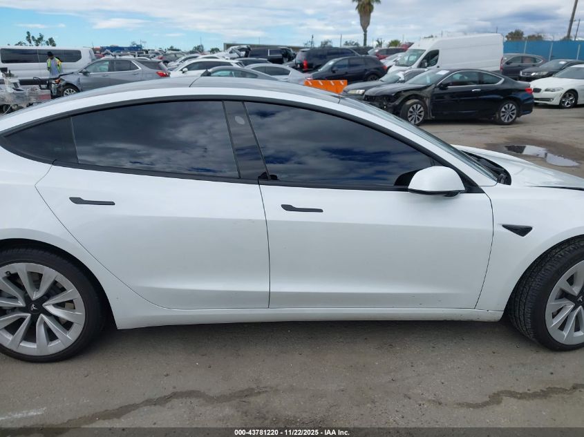 2021 Tesla Model 3 Long Range Dual Motor All-Wheel Drive VIN: 5YJ3E1EB7MF001751 Lot: 43781220