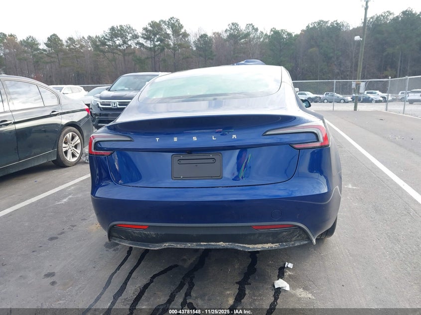 2024 Tesla Model 3 Long Range Dual Motor All-Wheel Drive/Rear-Wheel Drive VIN: 5YJ3E1EAXRF731412 Lot: 43781548