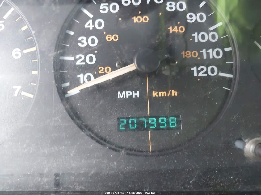 1998 Jeep Grand Cherokee Limited VIN: 1J4GZ88Z2WC275747 Lot: 43781748