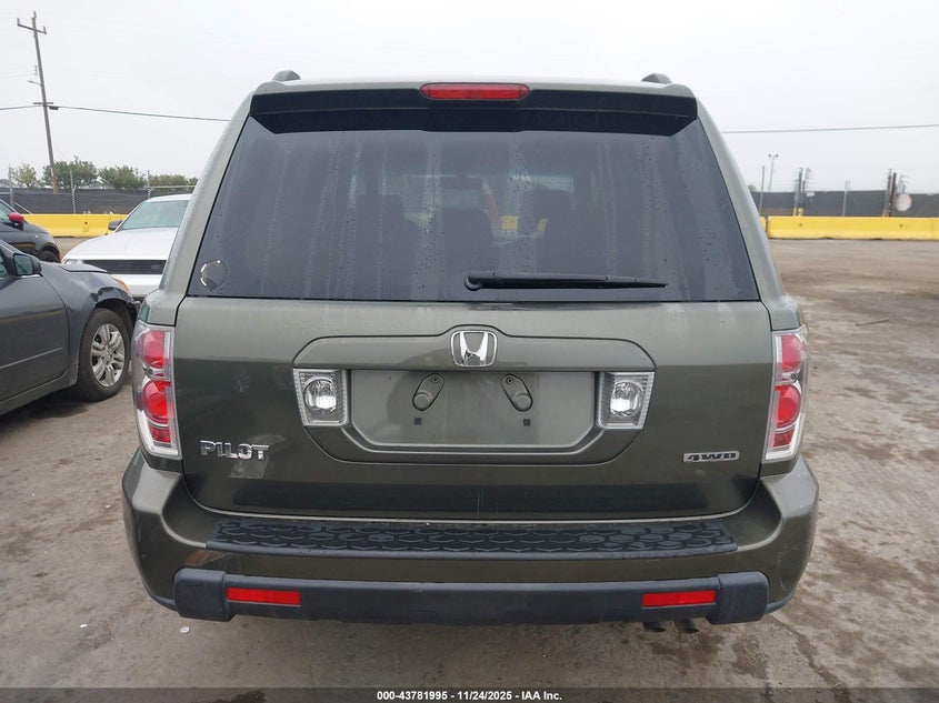 2006 Honda Pilot Ex-L VIN: 5FNYF18506B025918 Lot: 43781995