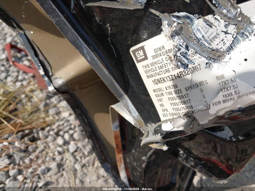 2004 Chevrolet Tahoe Z71 VIN: 1GNEK13Z14R320307 Lot: 43782086