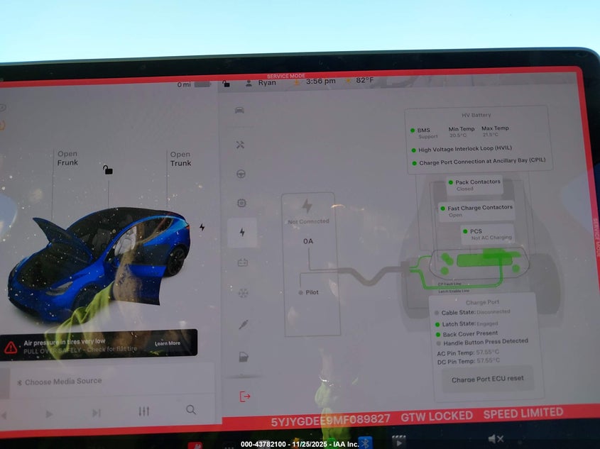 2021 Tesla Model Y Long Range Dual Motor All-Wheel Drive VIN: 5YJYGDEE9MF089827 Lot: 43782100