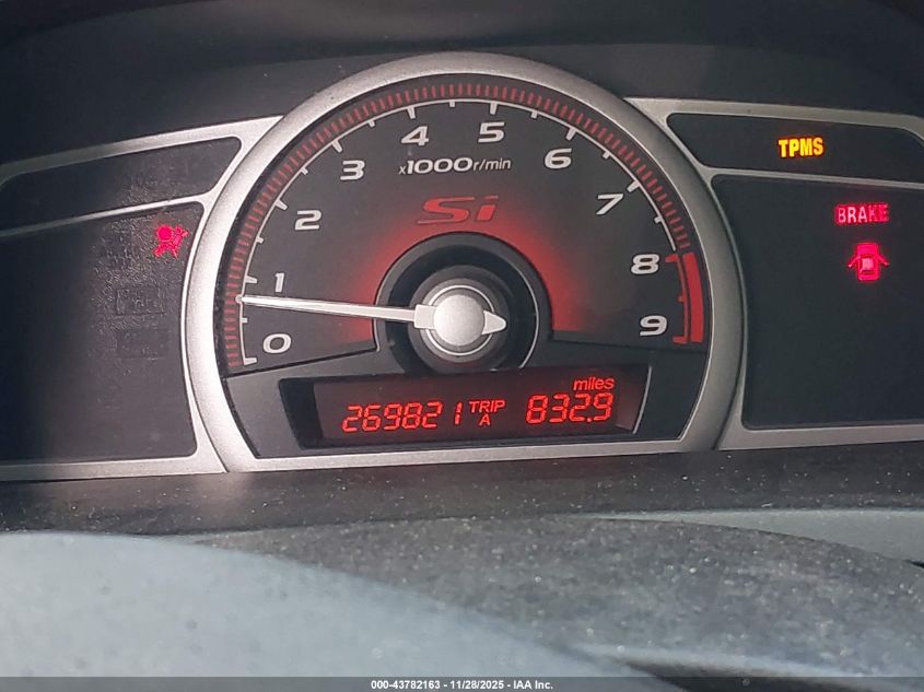 2008 Honda Civic Si VIN: 2HGFG21578H707553 Lot: 43782163