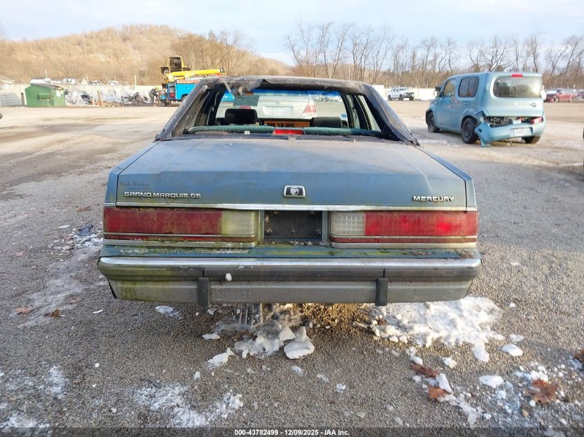 1989 Mercury Grand Marquis Gs VIN: 2MEBM74F0KX724293 Lot: 43782499