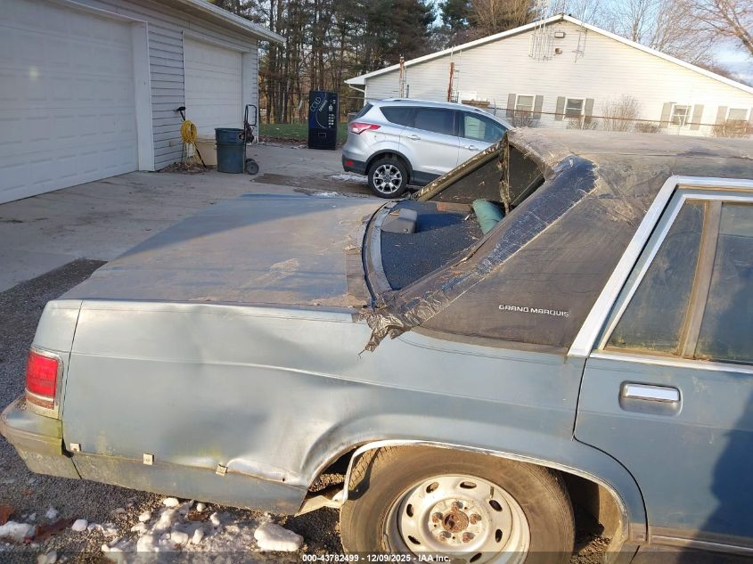 1989 Mercury Grand Marquis Gs VIN: 2MEBM74F0KX724293 Lot: 43782499