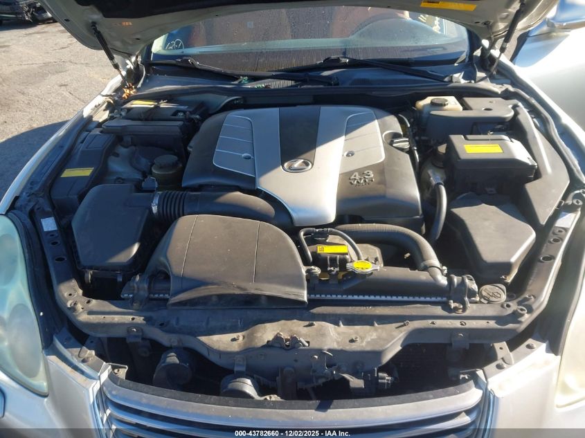 2005 Lexus Sc 430 VIN: JTHFN48Y050068186 Lot: 43782660