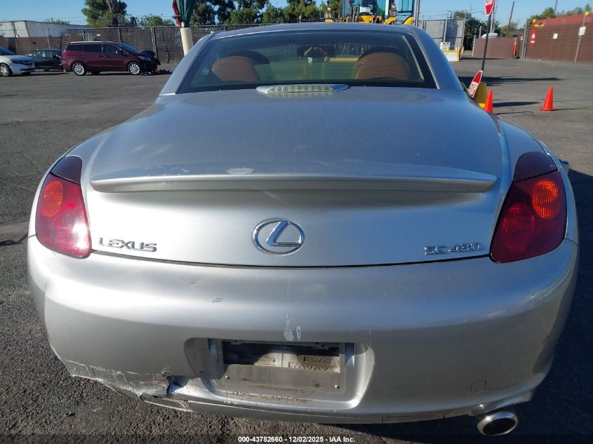 2005 Lexus Sc 430 VIN: JTHFN48Y050068186 Lot: 43782660