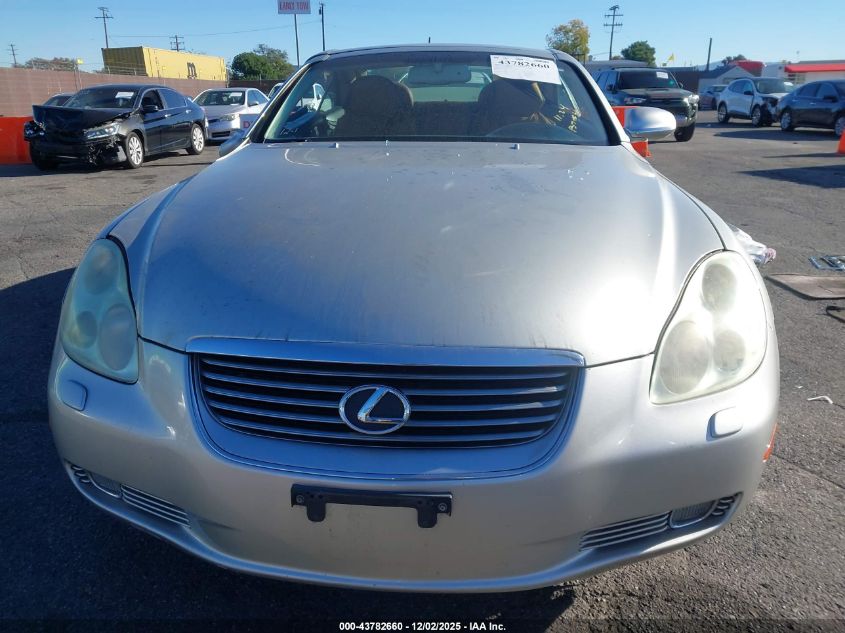 2005 Lexus Sc 430 VIN: JTHFN48Y050068186 Lot: 43782660