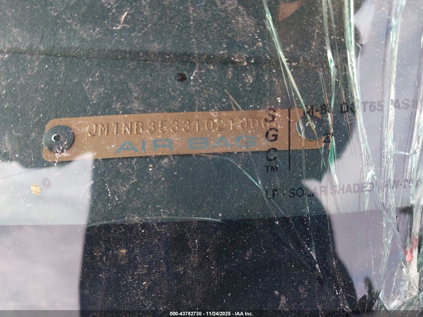 2001 Mazda Mx-5 Miata Ls/Special Edition VIN: JM1NB353310210064 Lot: 43782730