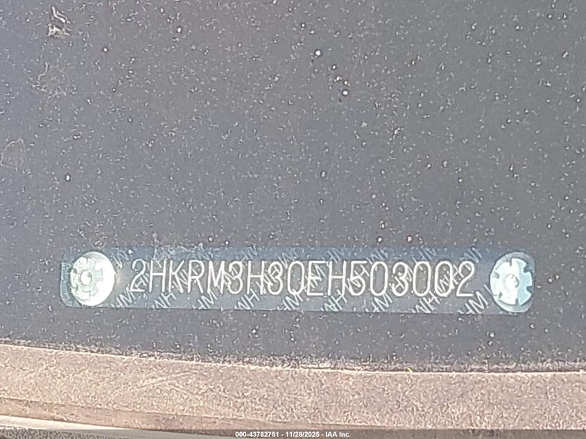 2014 Honda Cr-V Lx VIN: 2HKRM3H30EH503002 Lot: 43782751