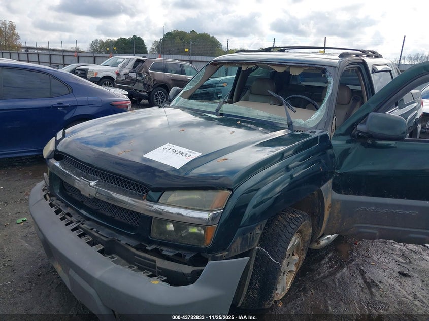 2002 Chevrolet Avalanche 1500 VIN: 3GNEC13T42G355106 Lot: 43782833